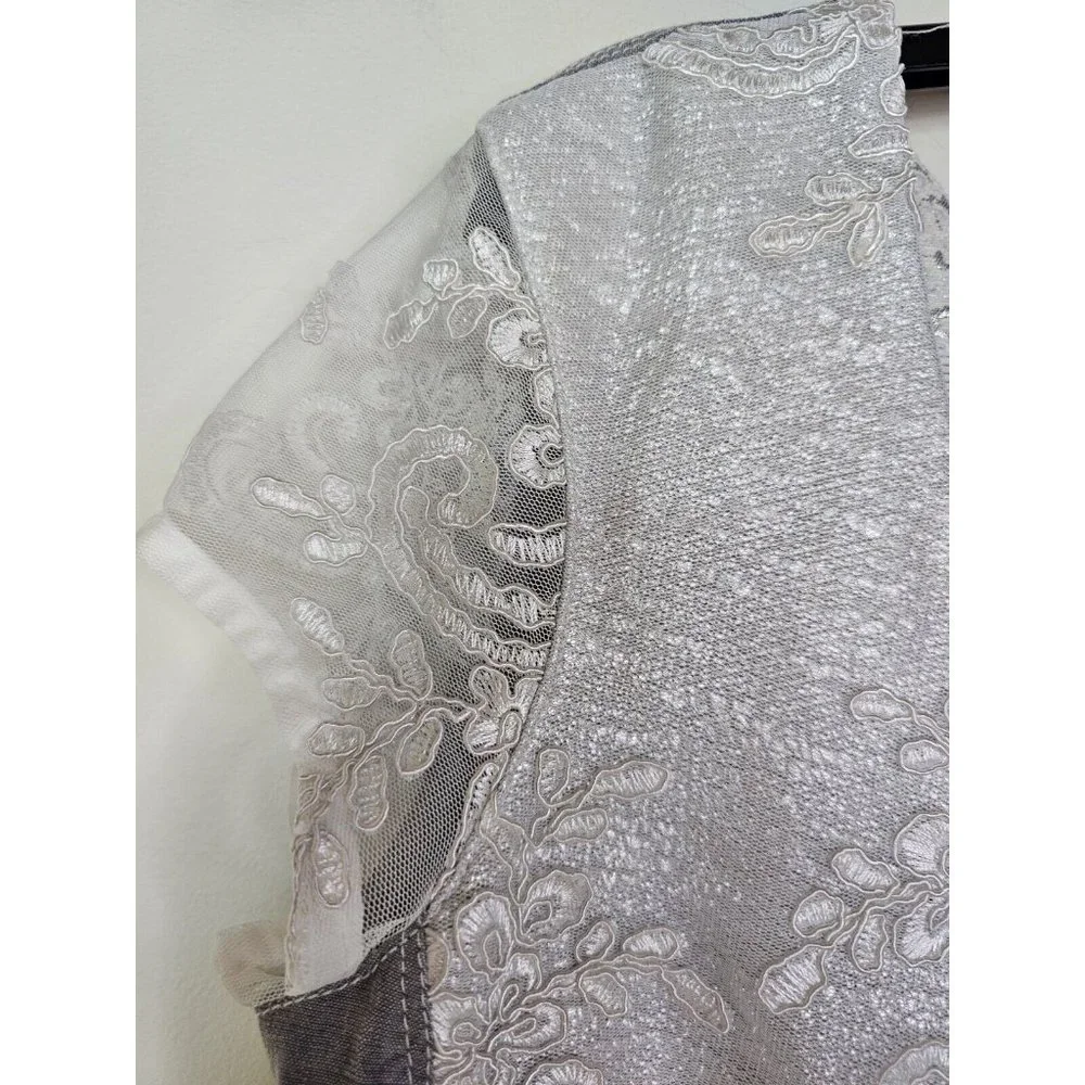 Elisa Cavaletti Patchwork Lace Fitted Dress women's size S Daniela Dallavalle - Picture 8 of 16